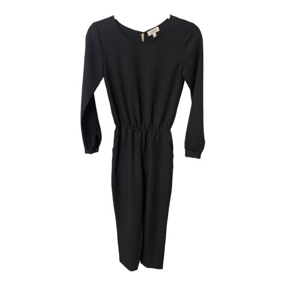 Aritzia Wilfred Dessin Long Sleeve Jumpsuit Tapered Leg Black Womens Size XXS - Picture 4 of 14